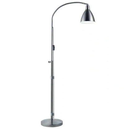 Silver Lamp Flexi-vision Floor Lamp by Daylight features a long, flexible and adjustable neck with heavy back for balance.