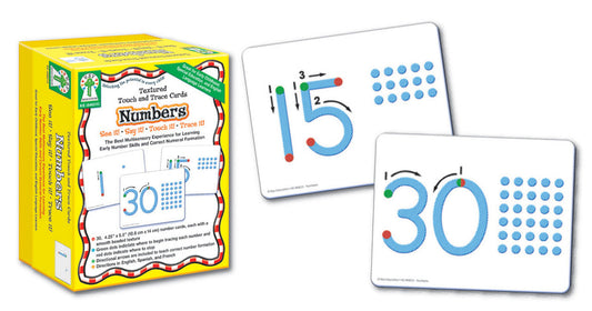 Numbers Textured Touch and Trace Cards