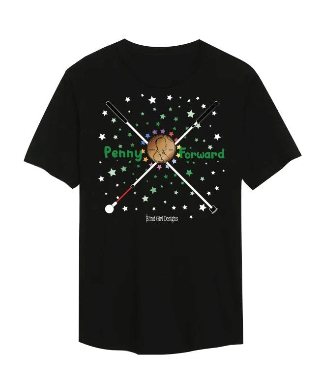 Penny Forward T-Shirt by Blind Girl Designs